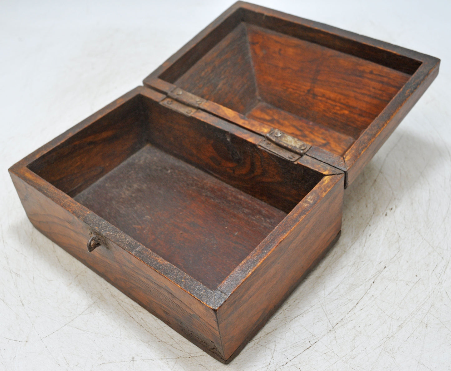 Vintage Wooden Dome Shaped Storage Box Original Old Hand Crafted