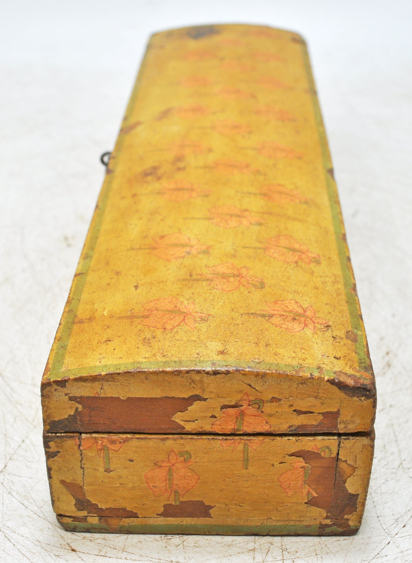 Vintage Wooden Long Pencil Stationary Box Original Old Hand Crafted