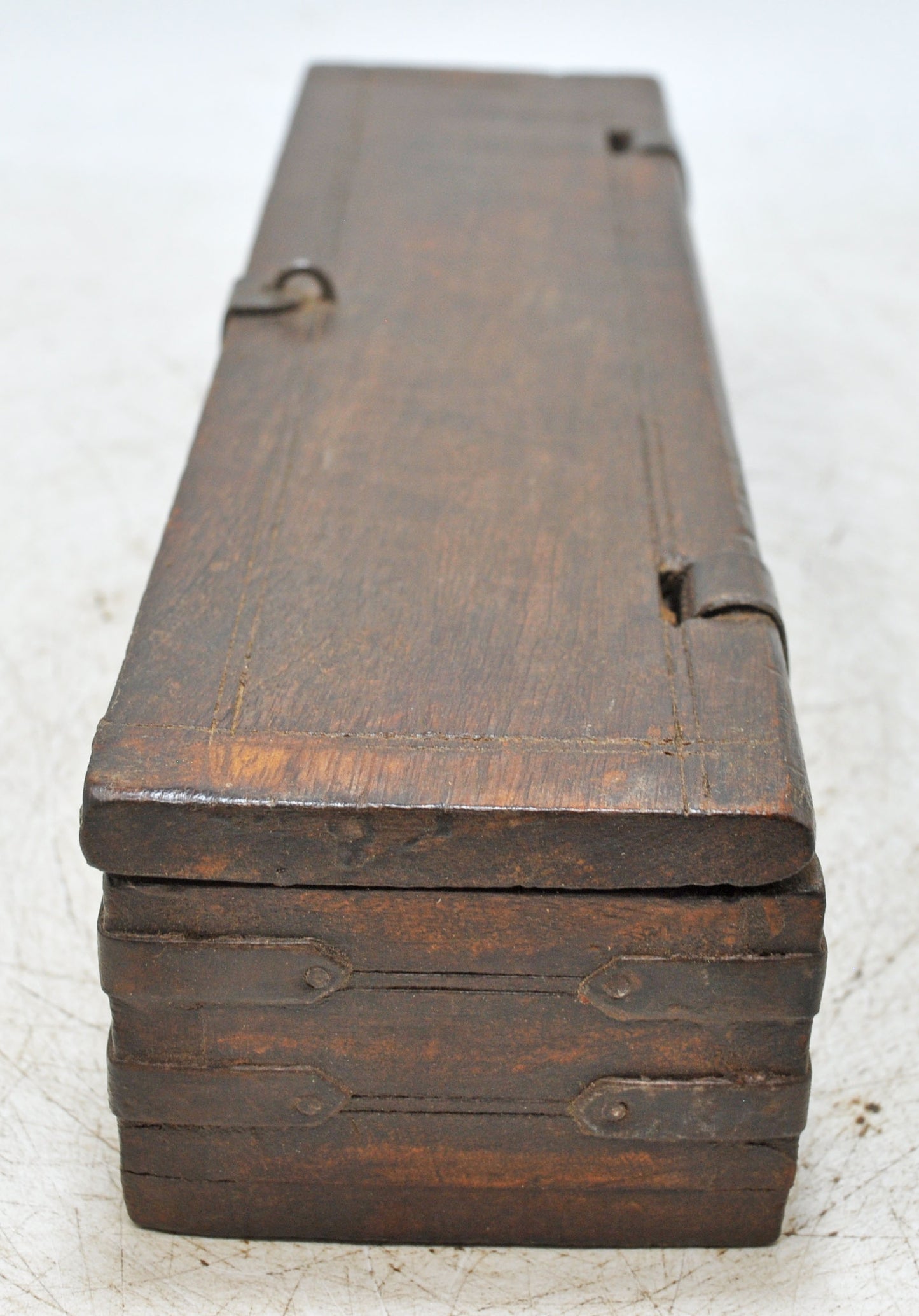 Vintage Wooden Long Pencil Stationary Box Original Old Hand Crafted