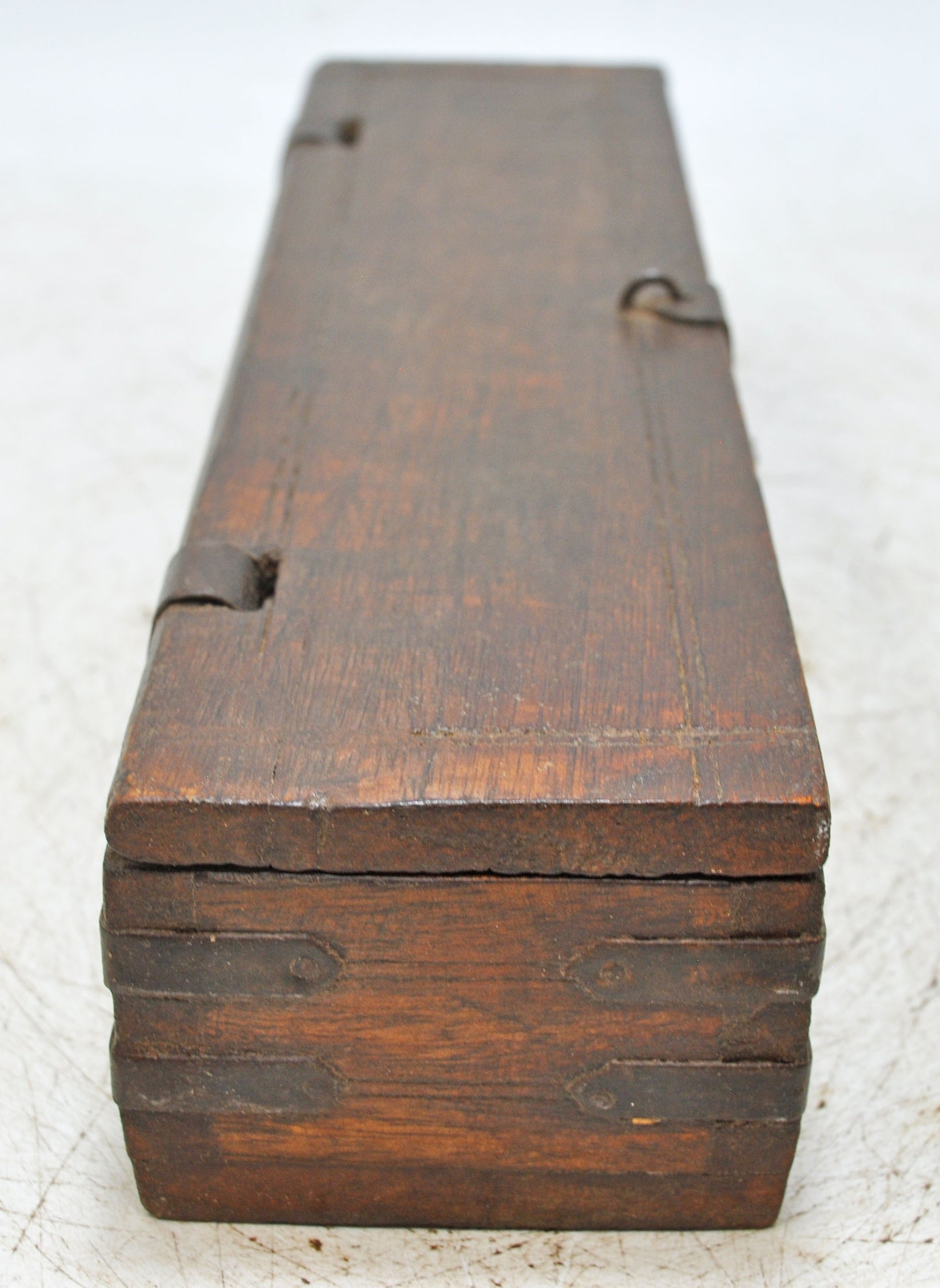 Vintage Wooden Long Pencil Stationary Box Original Old Hand Crafted