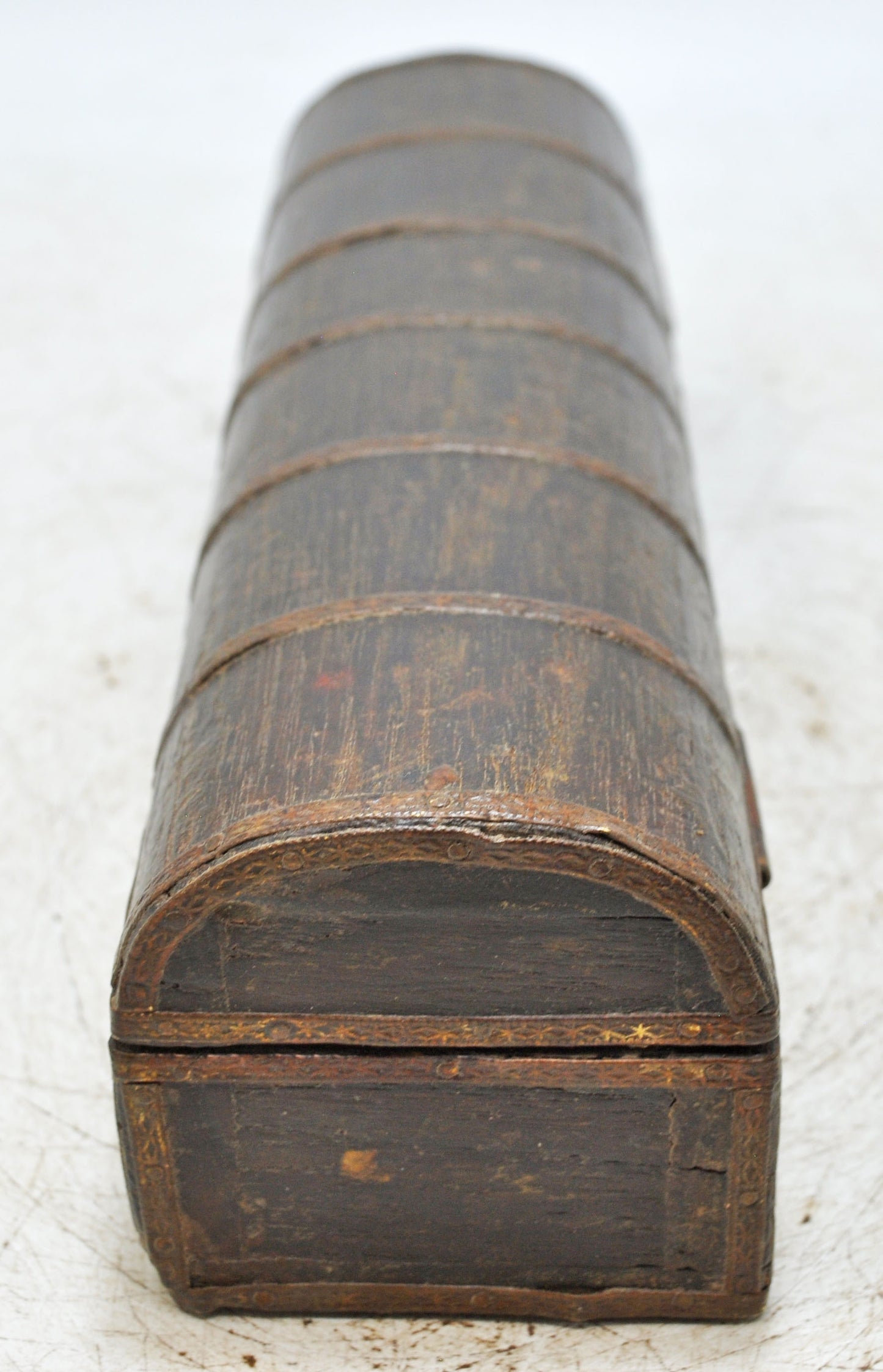 Vintage Wooden Pencil Stationary Box Original Old Hand Crafted Brass Fitted