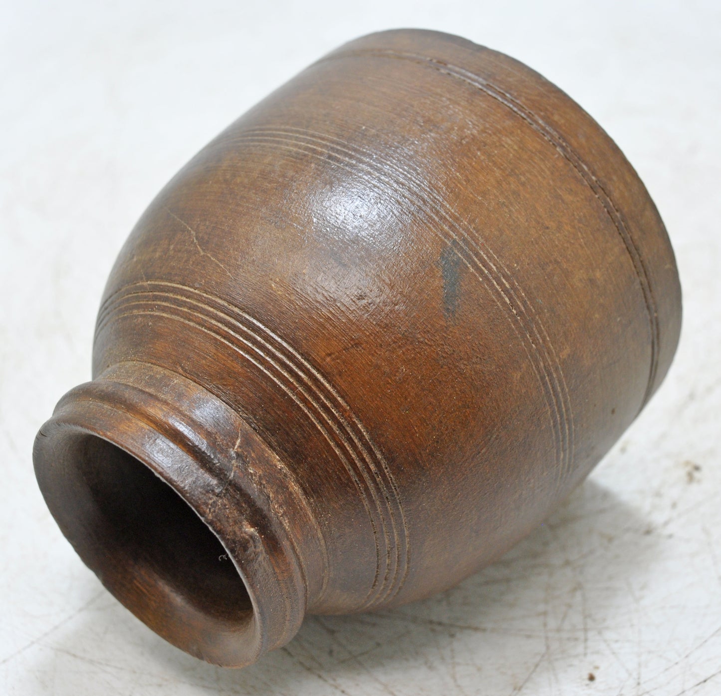 Vintage Wooden Water Drinking Lota Pot Original Old Hand Carved