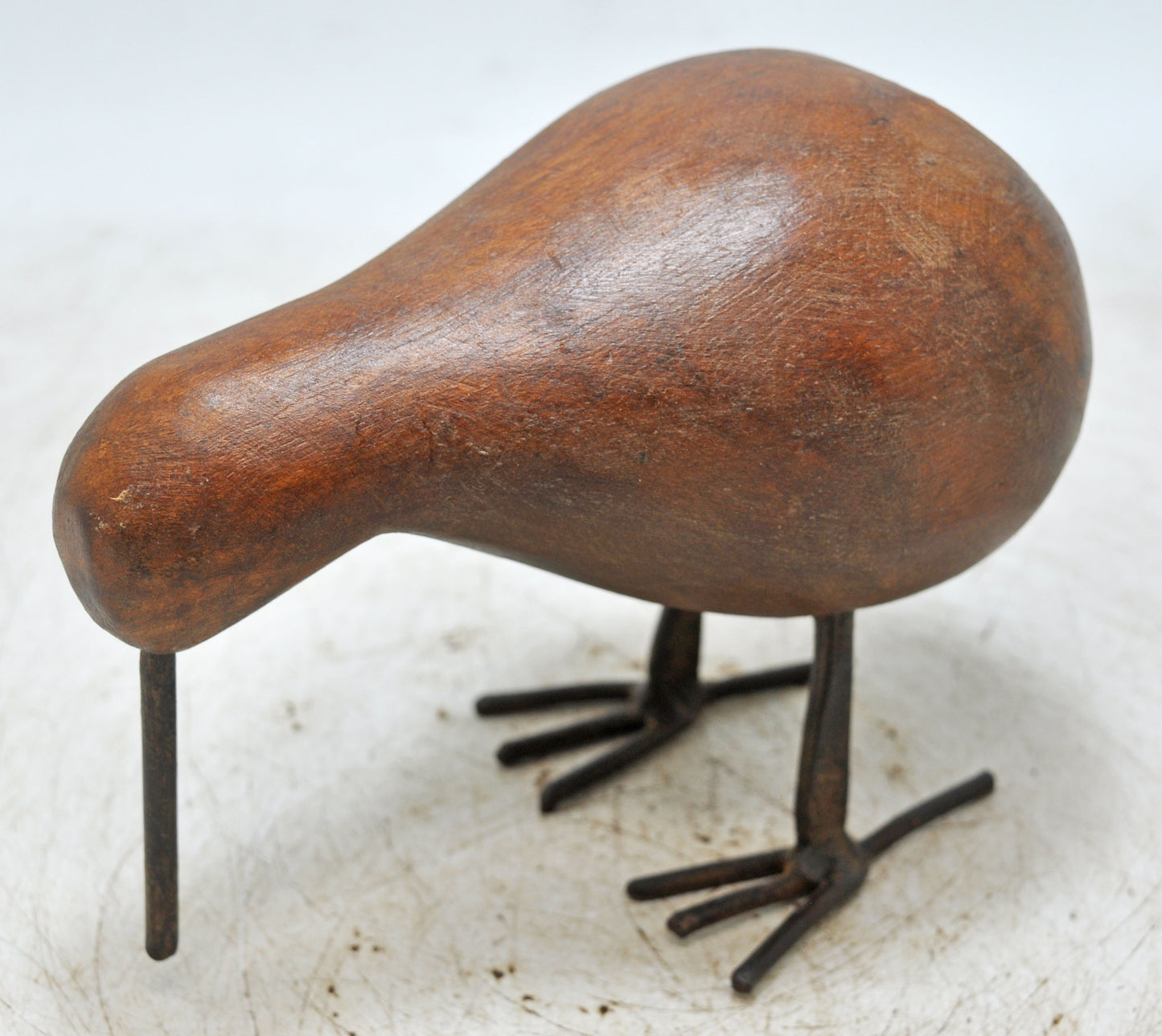 Vintage Wooden Kiwi Bird Figurine Original Old Hand Carved