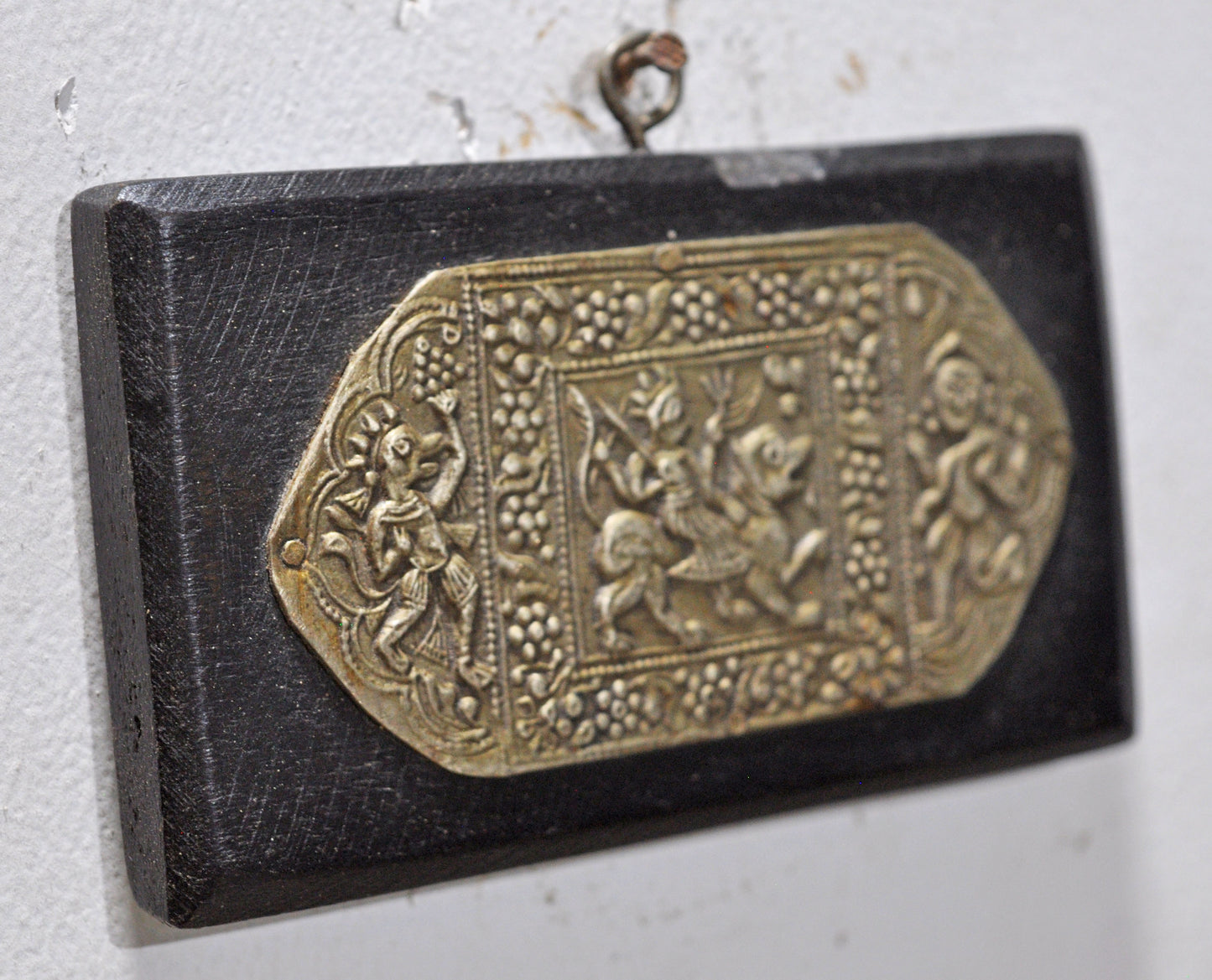 Antique Brass Pendant Jewelery Wall Décor Original Old Fine Hand Crafted