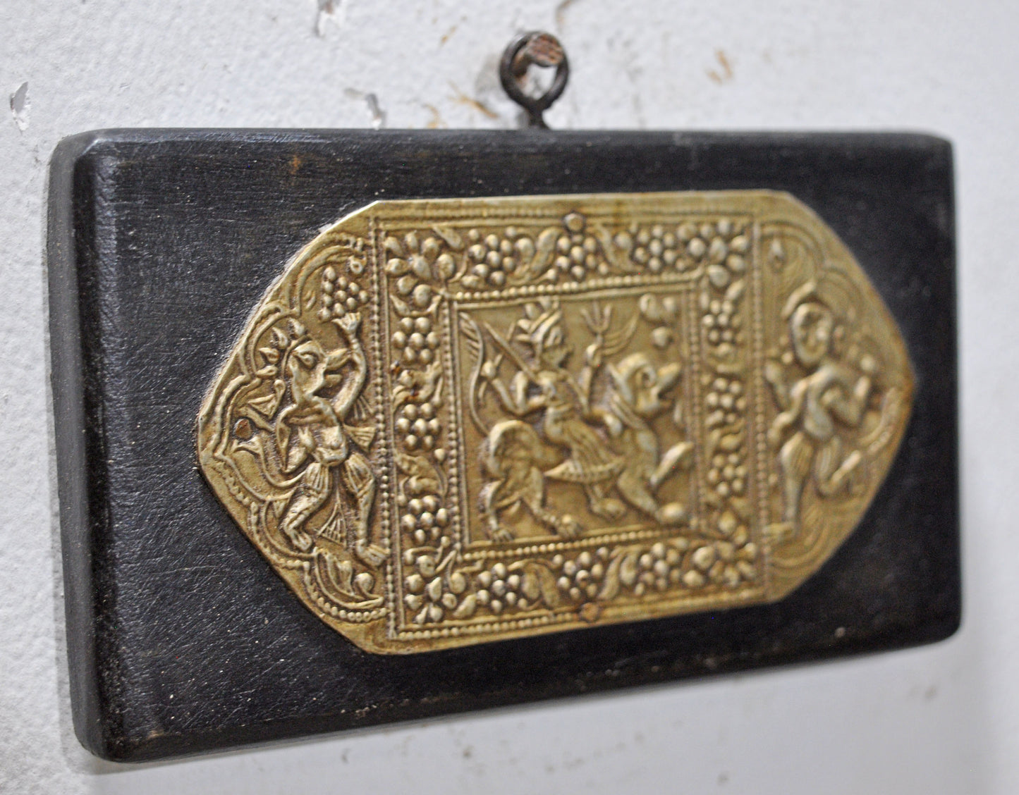 Antique Brass Pendant Jewelery Wall Décor Original Old Fine Hand Crafted