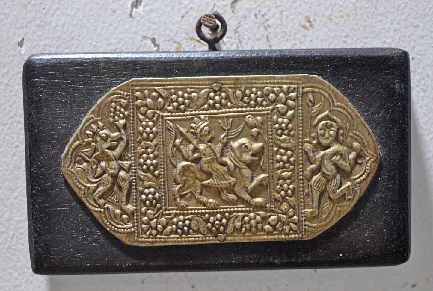 Antique Brass Pendant Jewelery Wall Décor Original Old Fine Hand Crafted