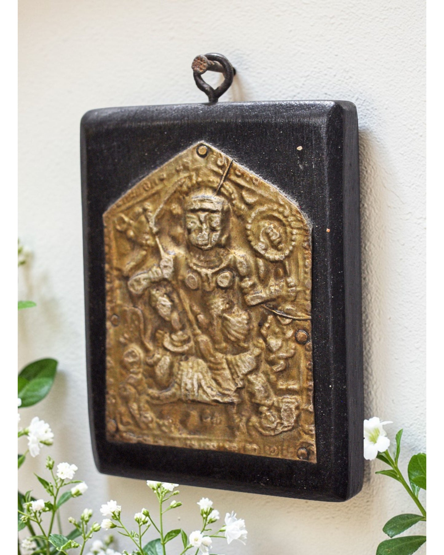 Antique Brass Pendant Jewelery Wall Décor Original Old Fine Hand Crafted