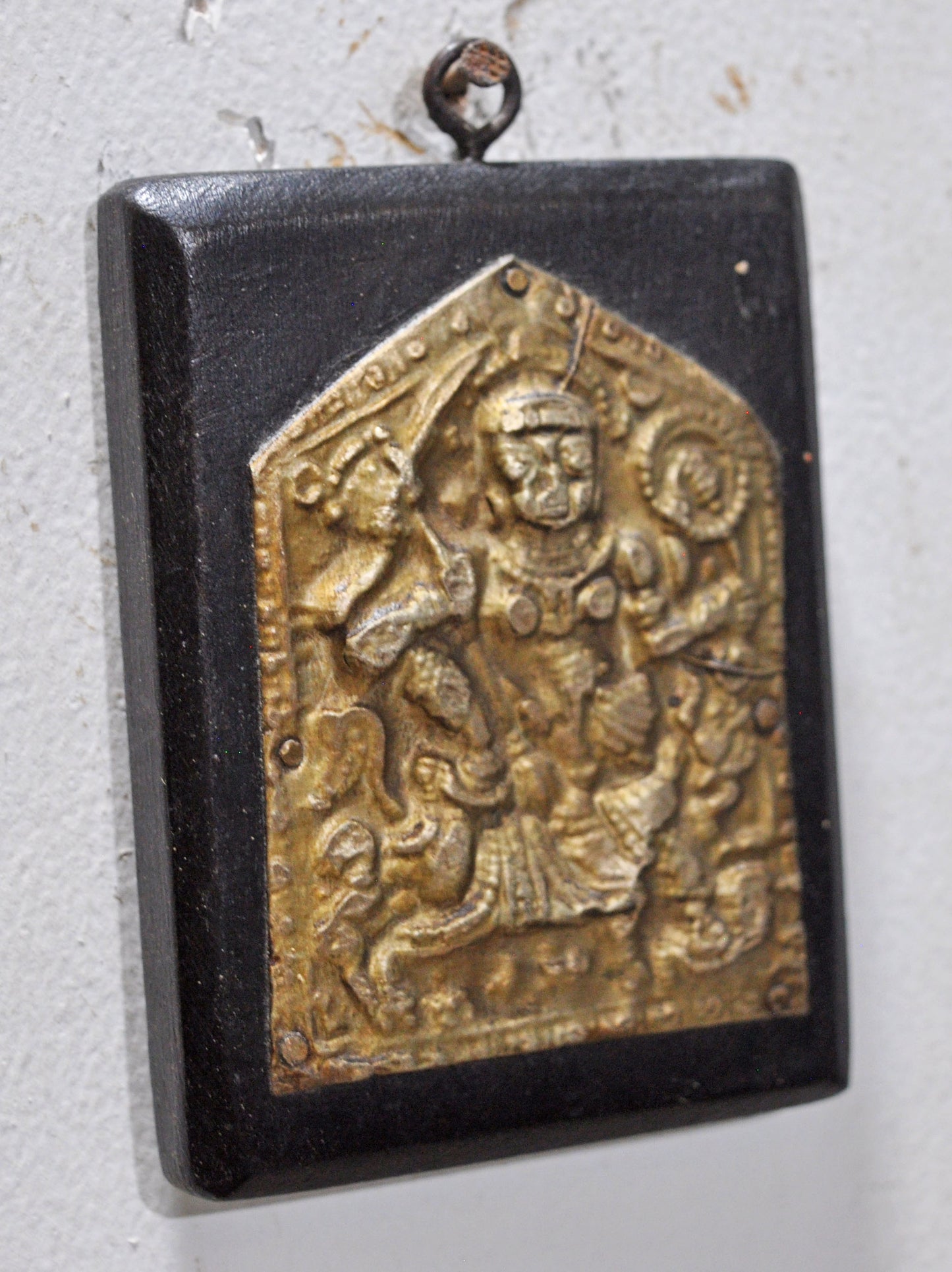 Antique Brass Pendant Jewelery Wall Décor Original Old Fine Hand Crafted