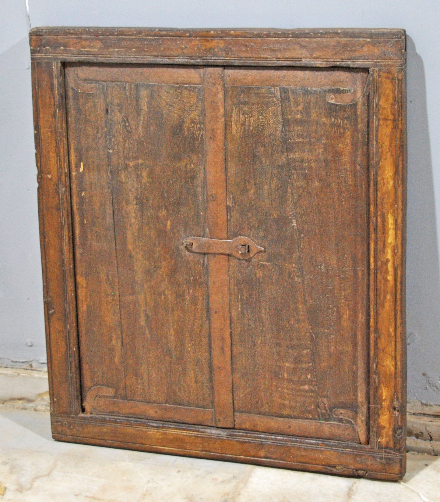 Antique Wooden Wall Décor Window Panel Frame Original Old Hand Crafted