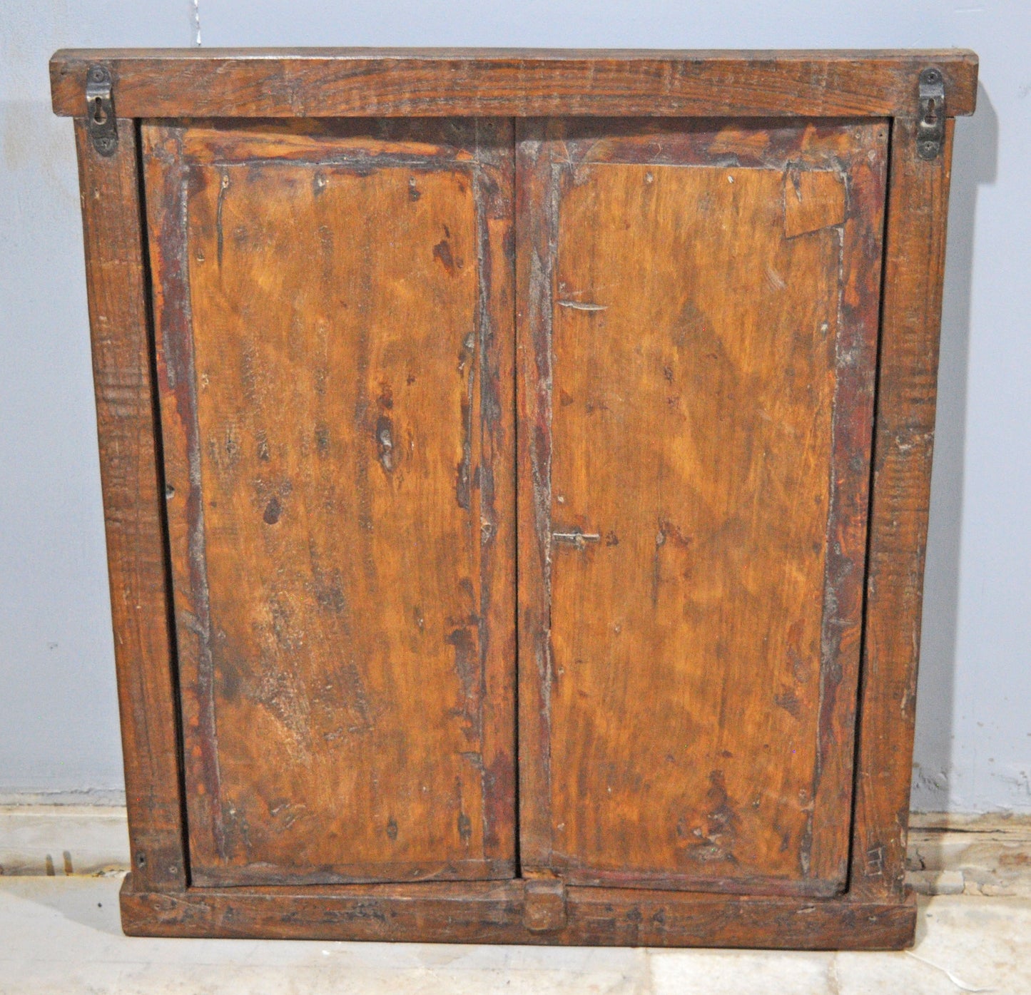 Antique Wooden Wall Décor Window Panel Frame Original Old Hand Crafted