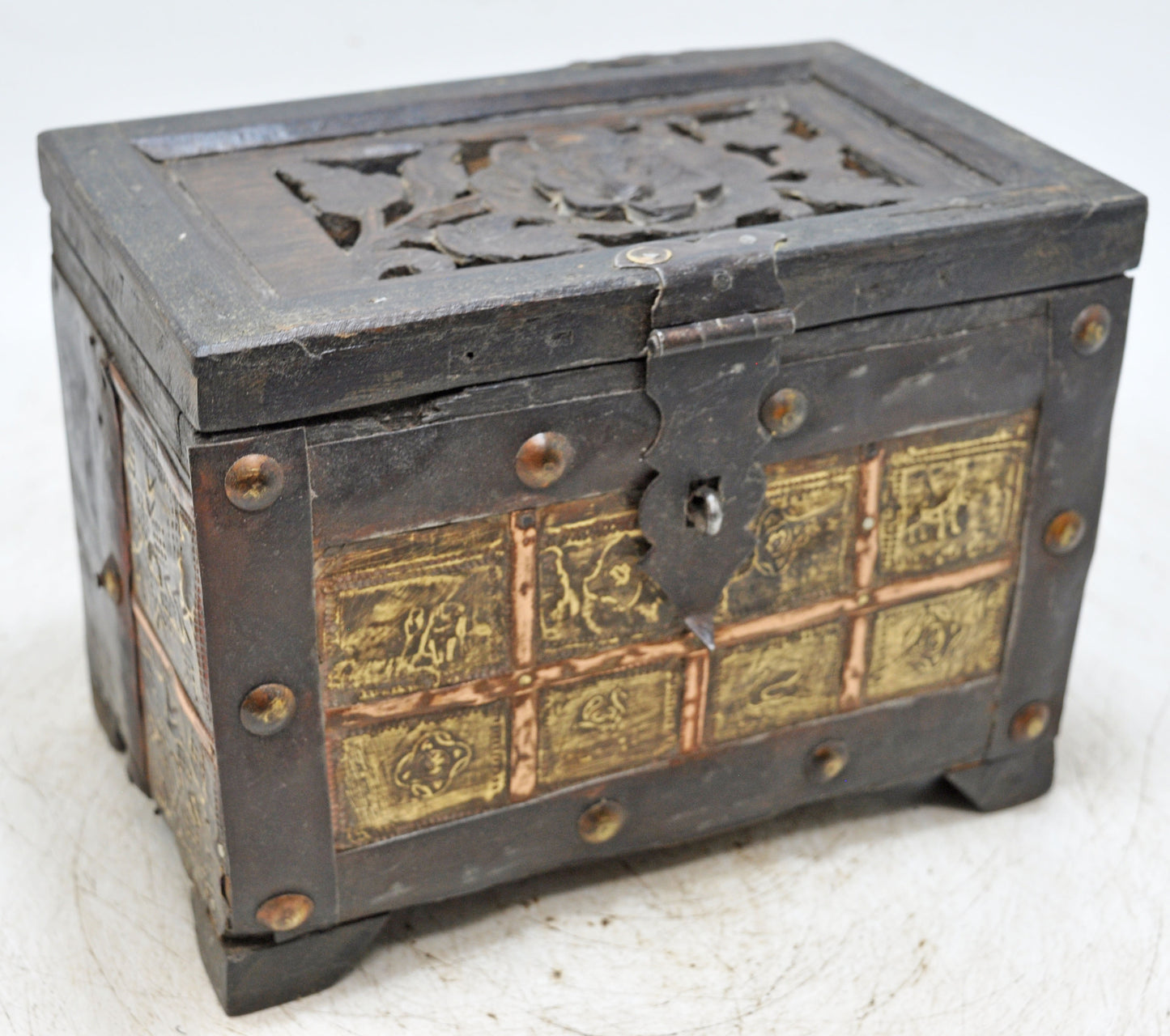 Vintage Wooden Small Storage Box Original Old Hand Crafted