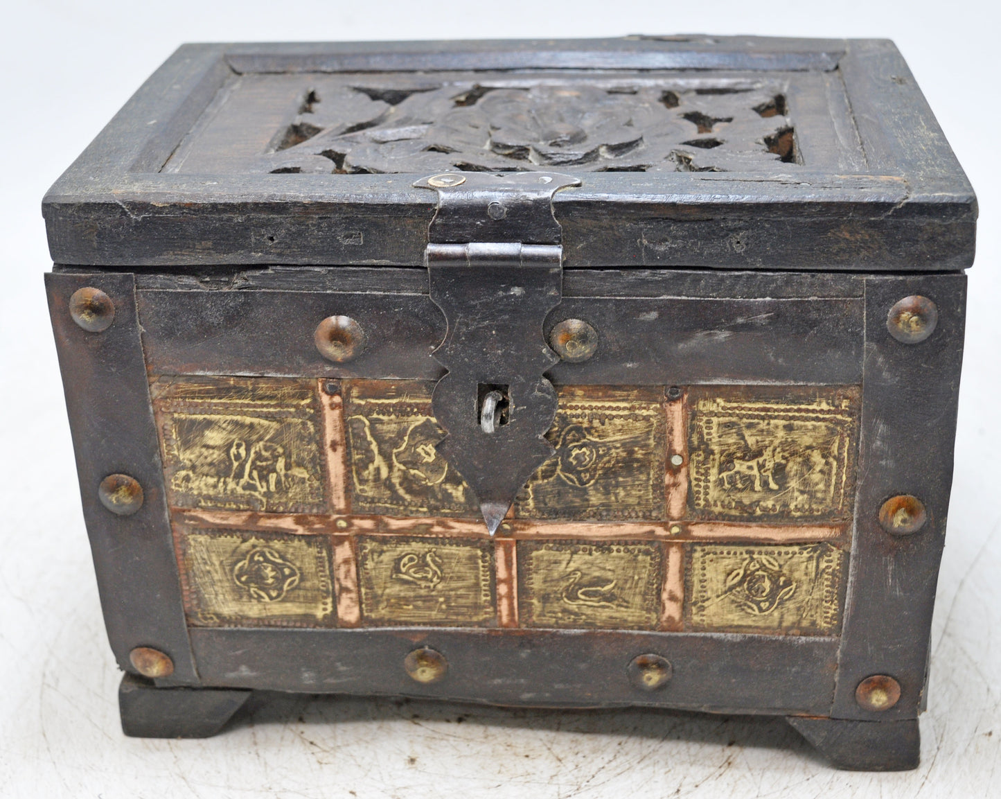 Vintage Wooden Small Storage Box Original Old Hand Crafted