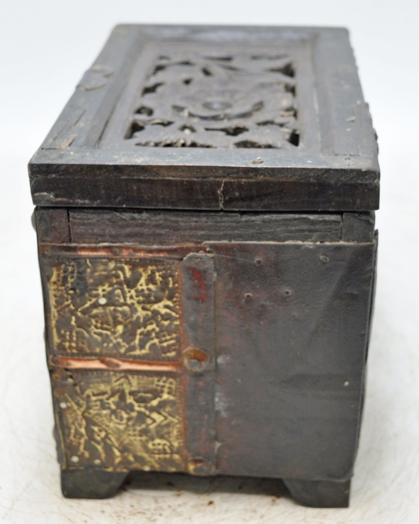 Vintage Wooden Small Storage Box Original Old Hand Crafted