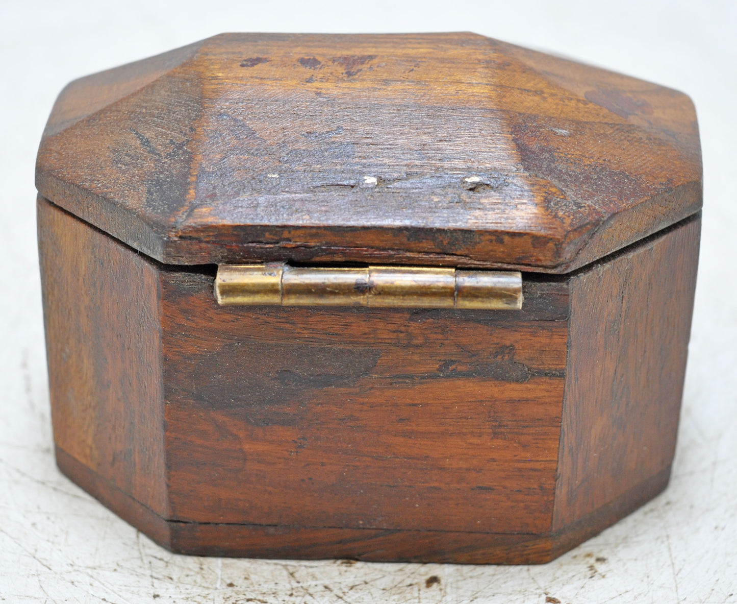 Vintage Wooden Small Storage Box Hand Crafted Brass Fitted
