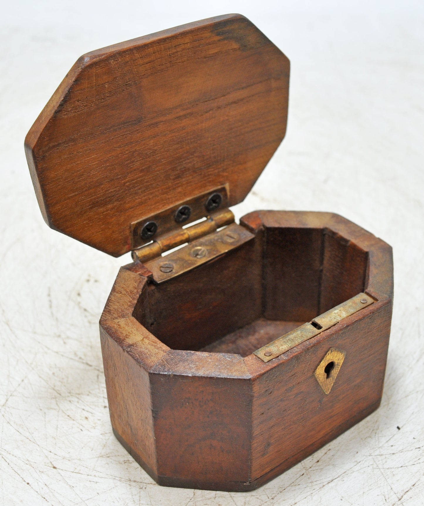 Vintage Wooden Small Storage Box Hand Crafted Brass Fitted