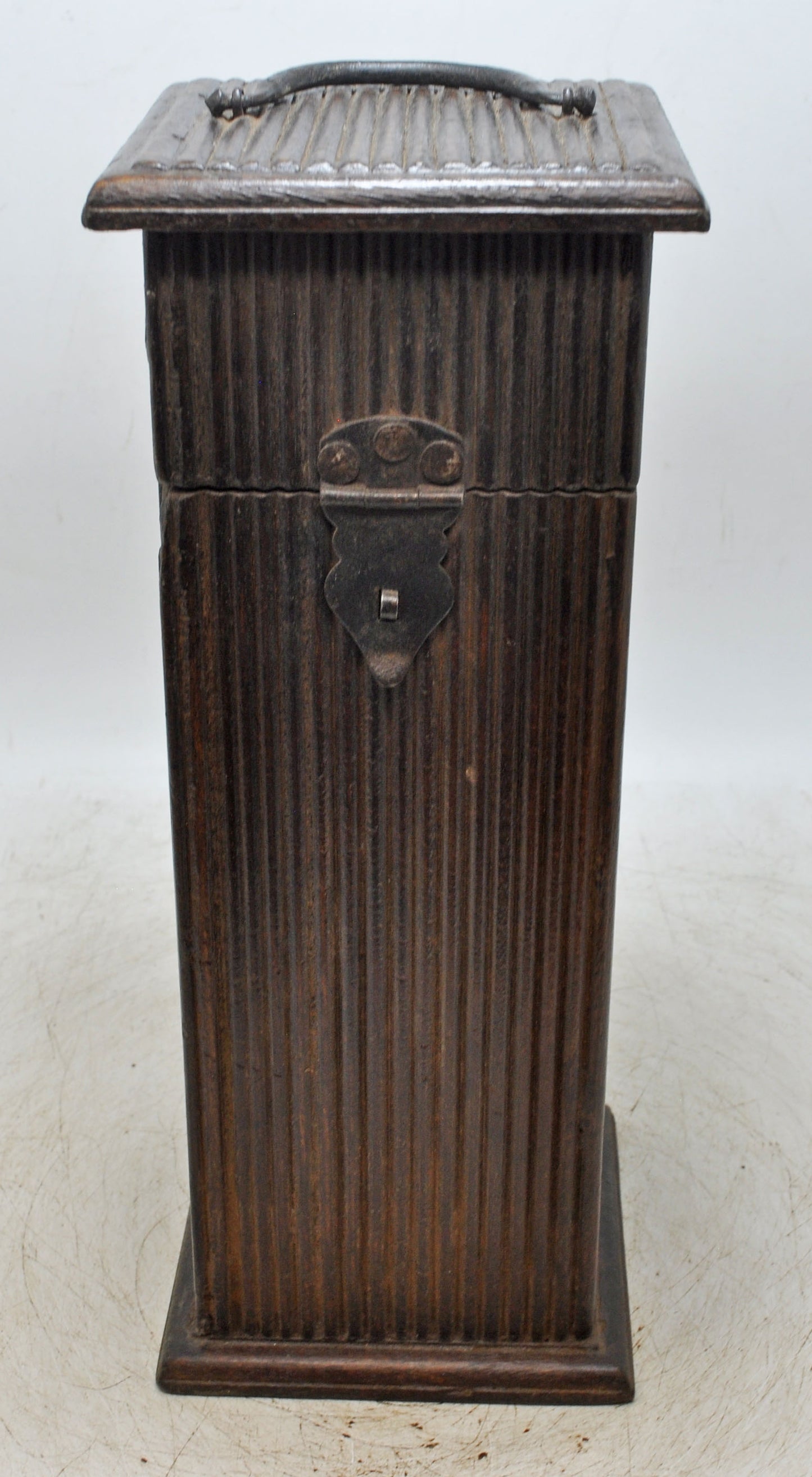 Vintage Wooden Tall Wine Bottle Box Original Old Hand Crafted