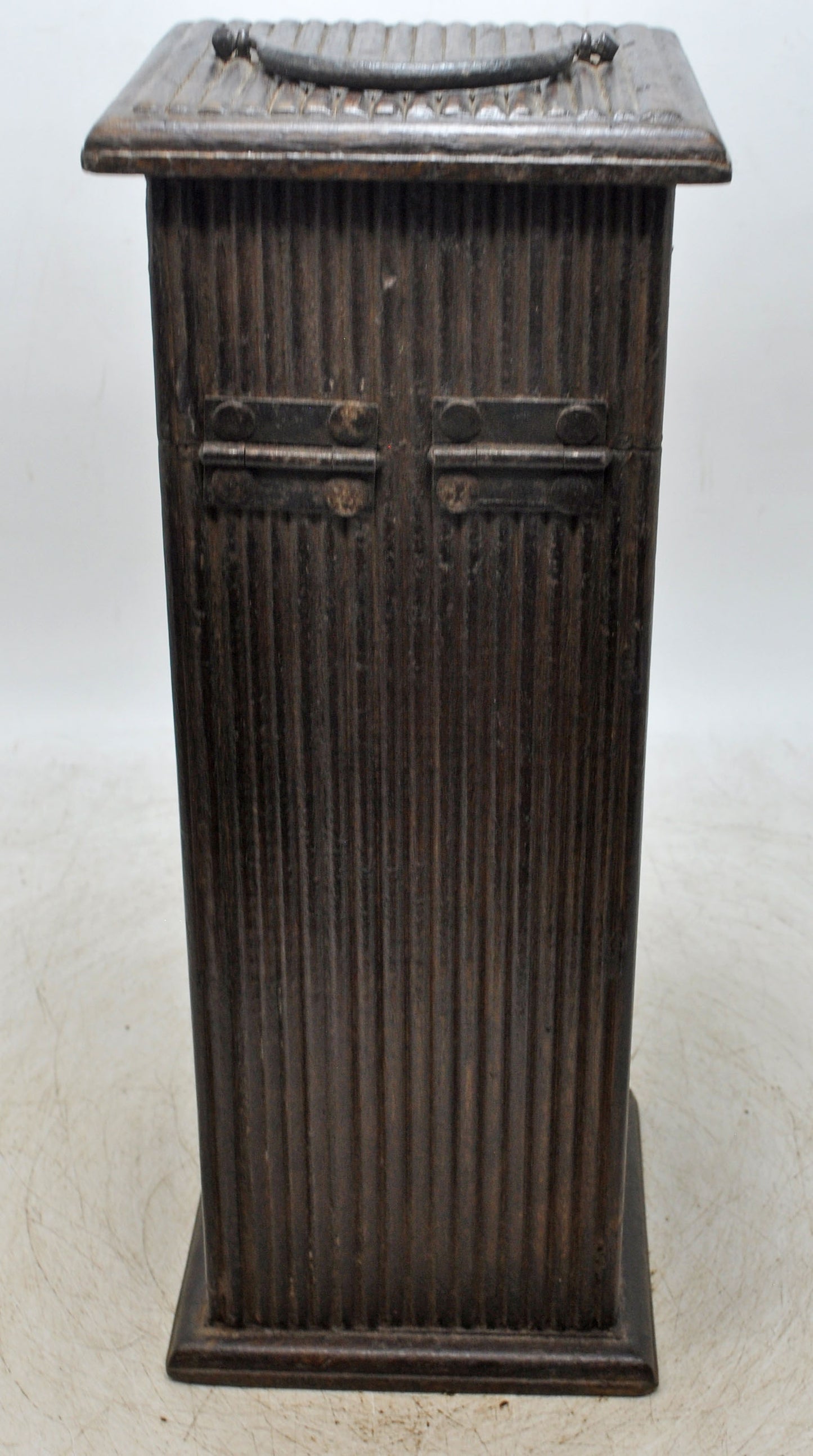 Vintage Wooden Tall Wine Bottle Box Original Old Hand Crafted