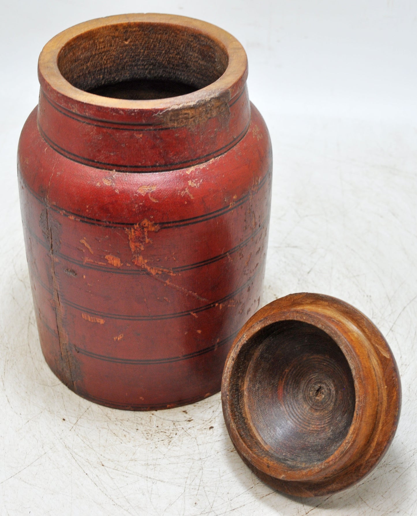 Vintage Wooden Wall Lacquer Painted Candy Box Original Old Hand Crafted
