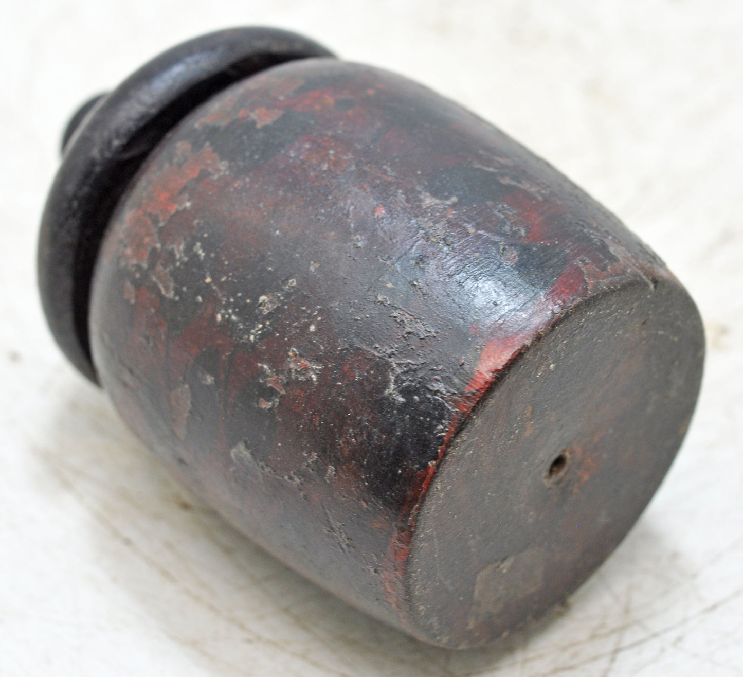 Antique Wooden Small Kum Kum Powder Tika Box Original Old Hand Carved