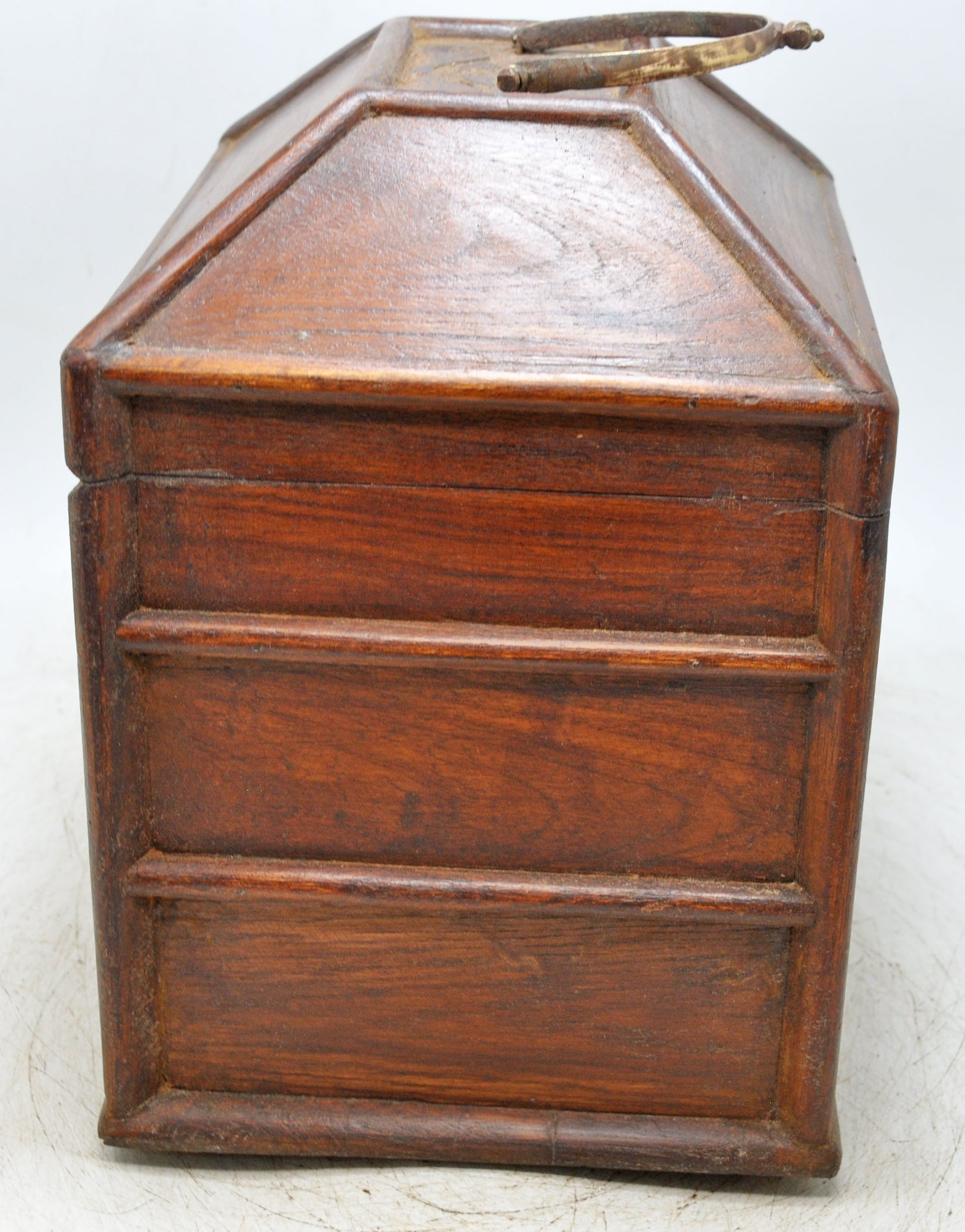 Vintage Wooden Storage Box With 2 Drawers Original Old Hand Crafted