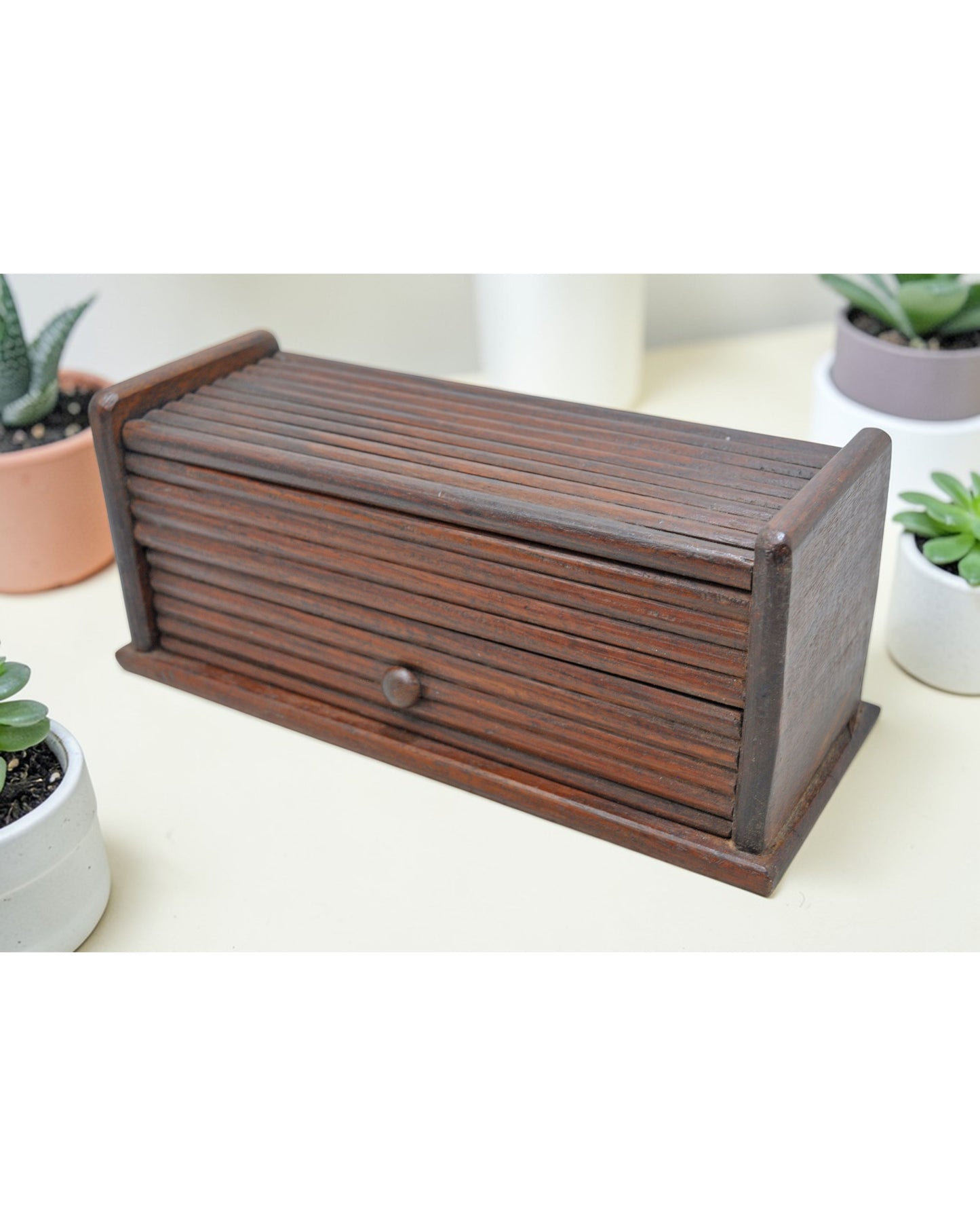 Vintage Wooden Pencil Stationary Box Original Old Hand Crafted