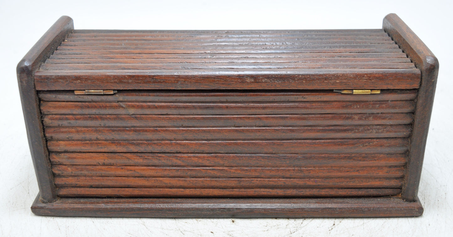 Vintage Wooden Pencil Stationary Box Original Old Hand Crafted