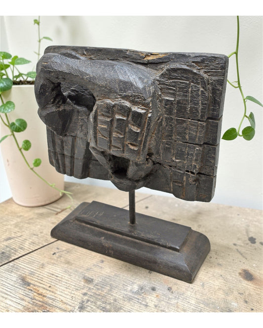 Antique Wooden Eagle Bird Figurine Original Old Hand Carved