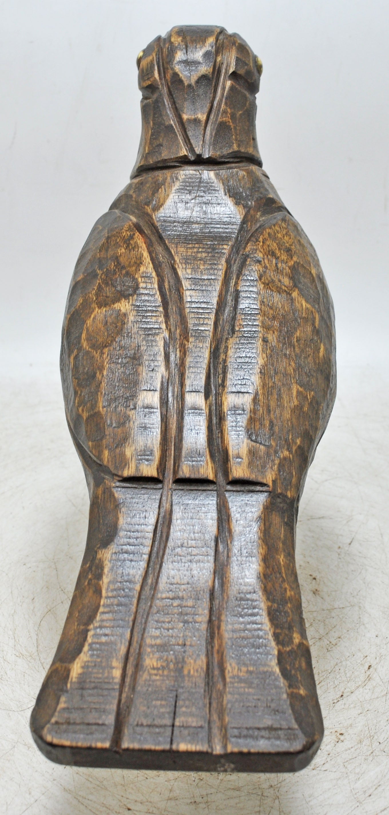 Vintage Wooden Bird Figurine Original Old Hand Carved