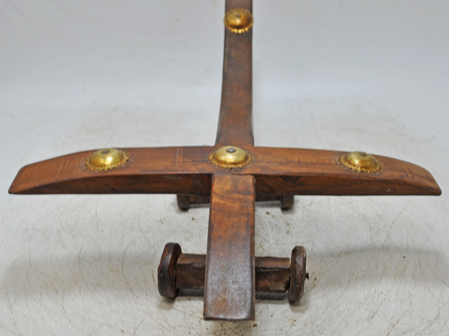 Vintage Wooden Aeroplane Model Statue Original Old Hand Crafted