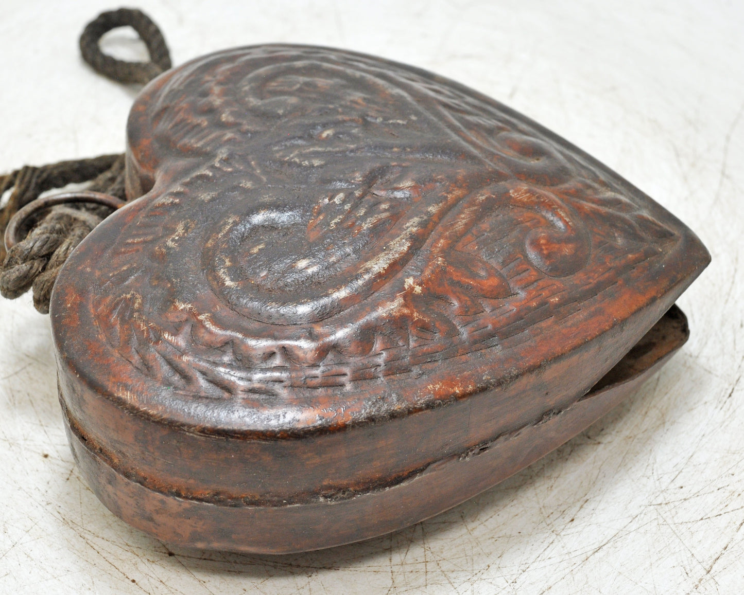 Vintage Iron Heart Shaped Cow Bell Original Old Hand Crafted