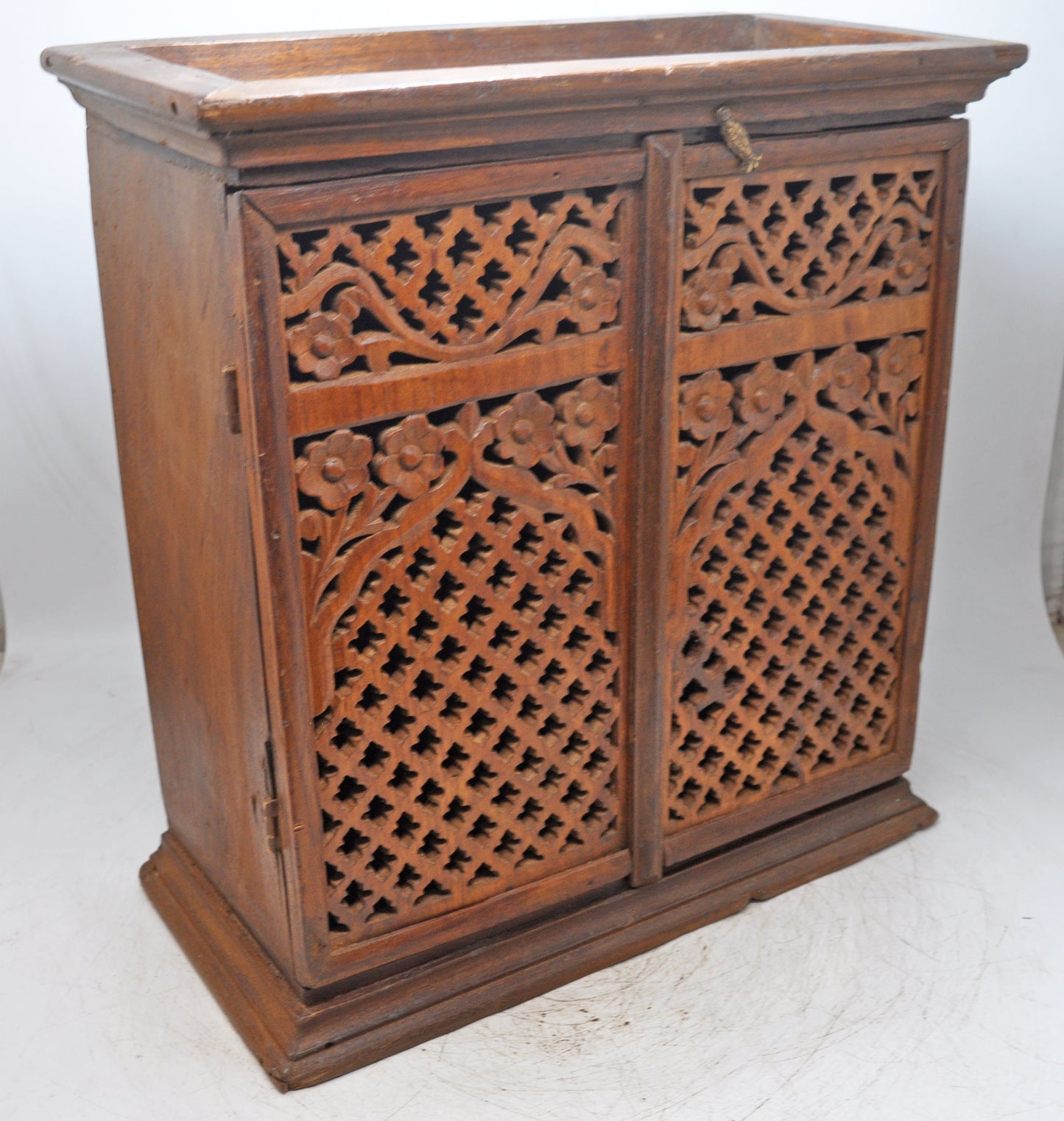 Vintage Wooden Mini Cabinet Original Old Hand Crafted Fine Carved