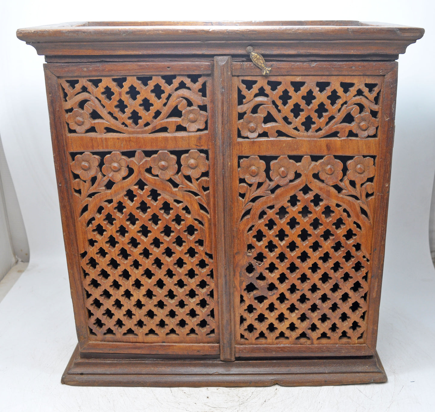 Vintage Wooden Mini Cabinet Original Old Hand Crafted Fine Carved