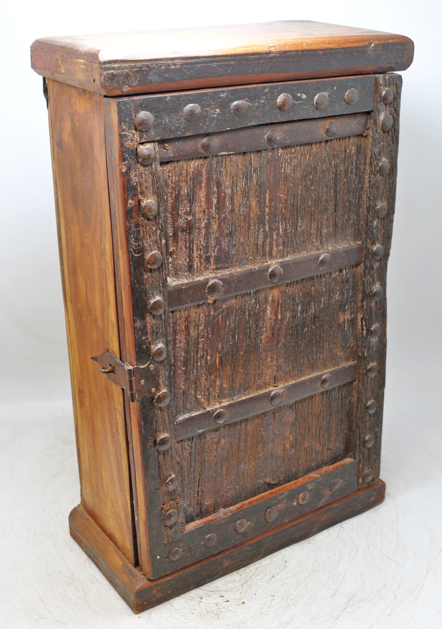 Antique Wooden Mini Storage Cabinet Original Old Fine Hand Crafted
