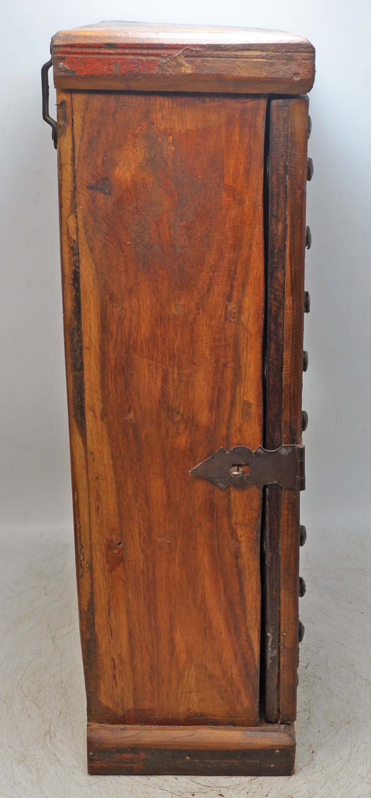 Antique Wooden Mini Storage Cabinet Original Old Fine Hand Crafted