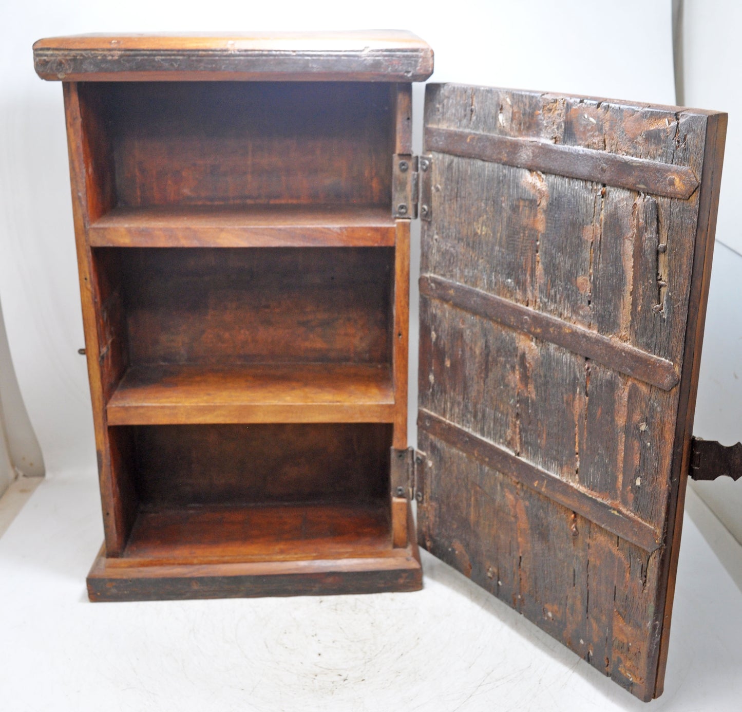 Antique Wooden Mini Storage Cabinet Original Old Fine Hand Crafted