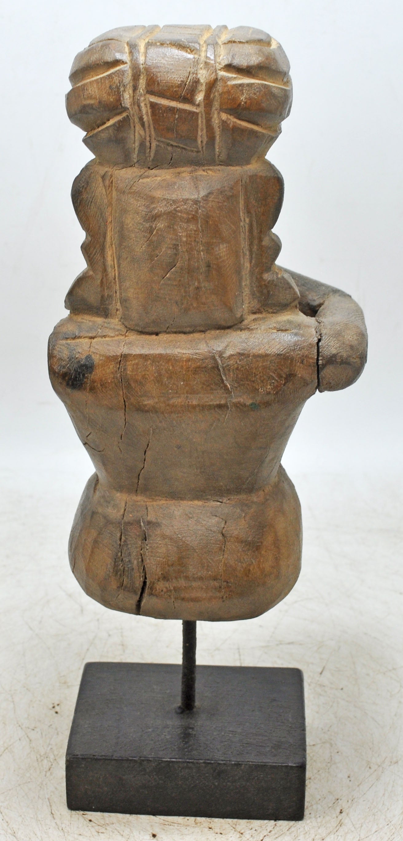 Antique Wooden Musician Man Figurine Original Old Fine Hand Carved