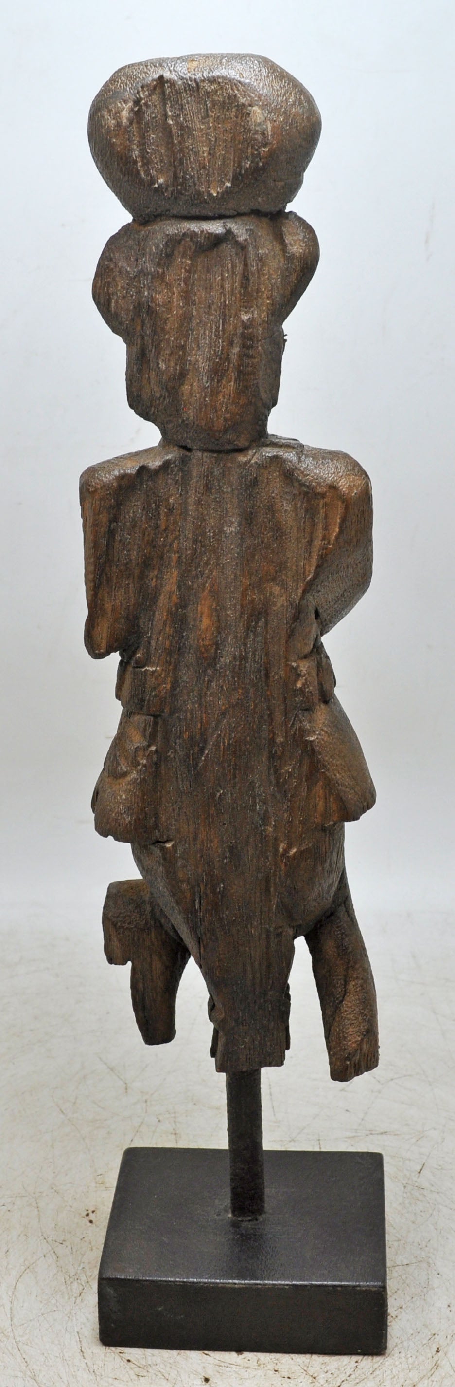 Antique Wooden Tall Watch Man Figurine Original Old Fine Hand Carved