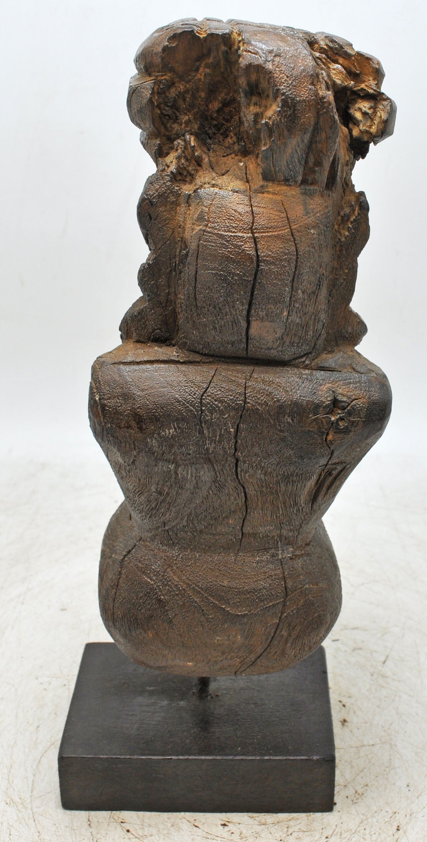Antique Wooden Tall Watch Man Figurine Original Old Fine Hand Carved