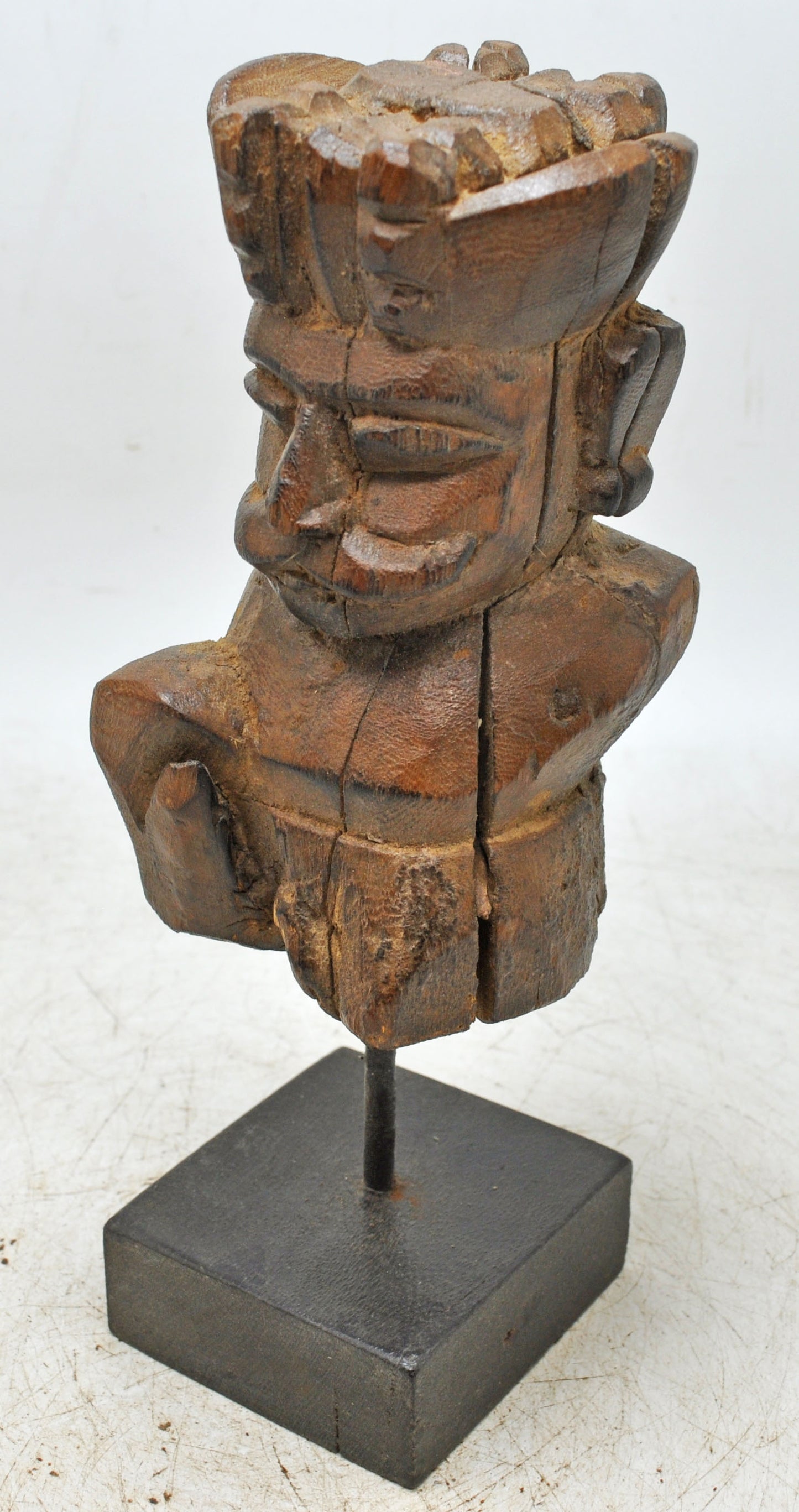 Antique Wooden Musician Man Figurine Original Old Fine Hand Carved