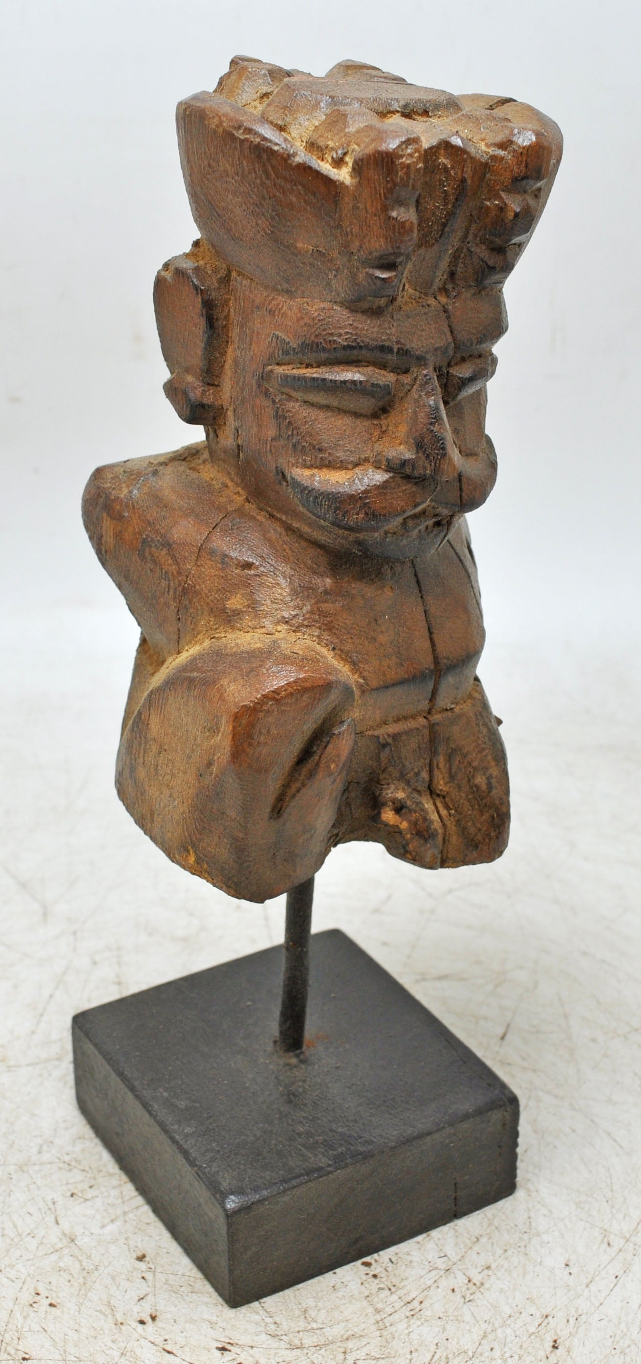 Antique Wooden Musician Man Figurine Original Old Fine Hand Carved