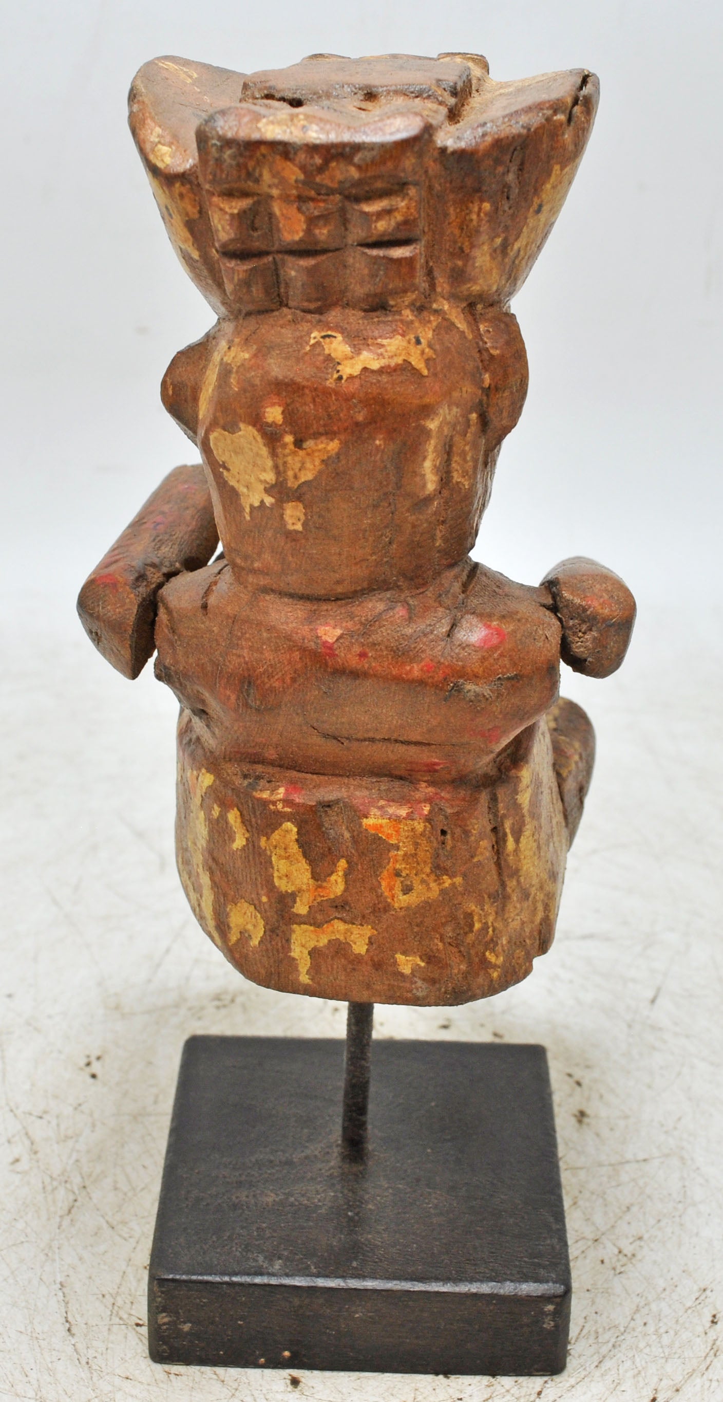 Antique Wooden Musician Man Figurine Original Old Fine Hand Carved