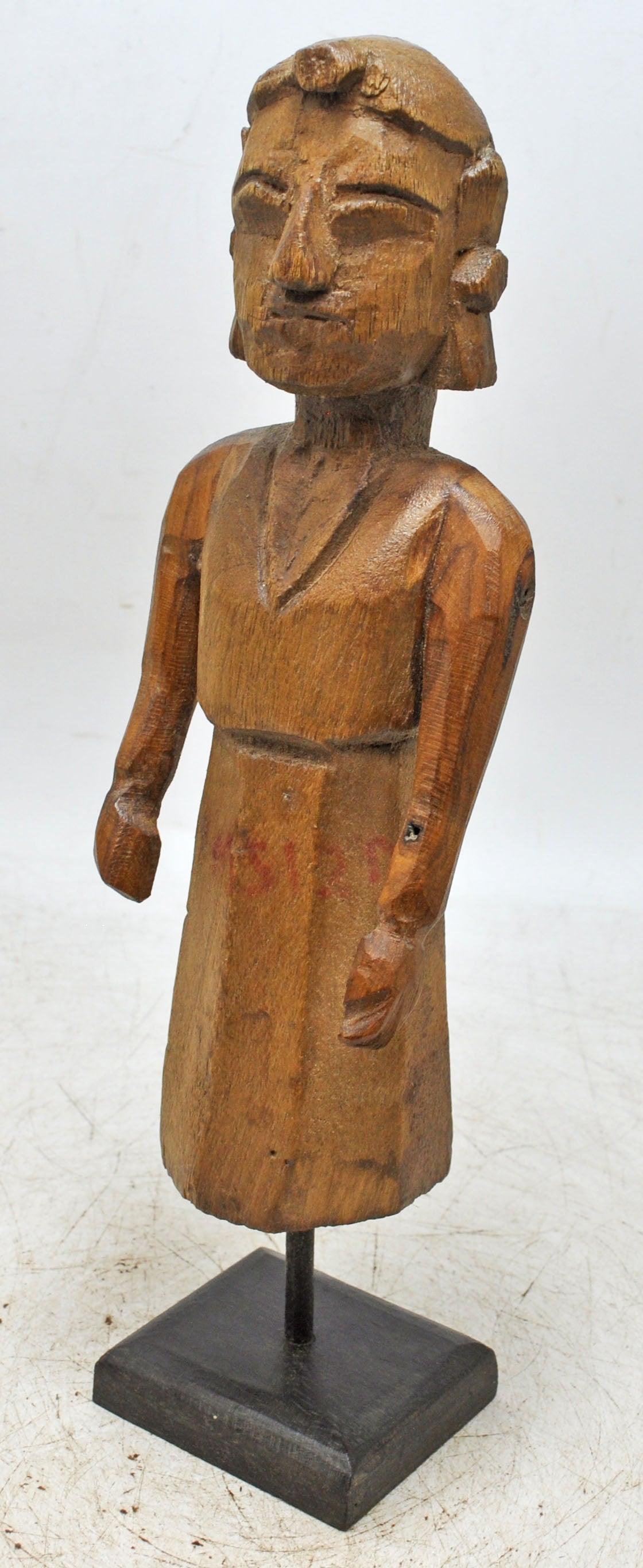 Antique Wooden Goddess Gangaur Idol Figurine Original Old Fine Hand Carved