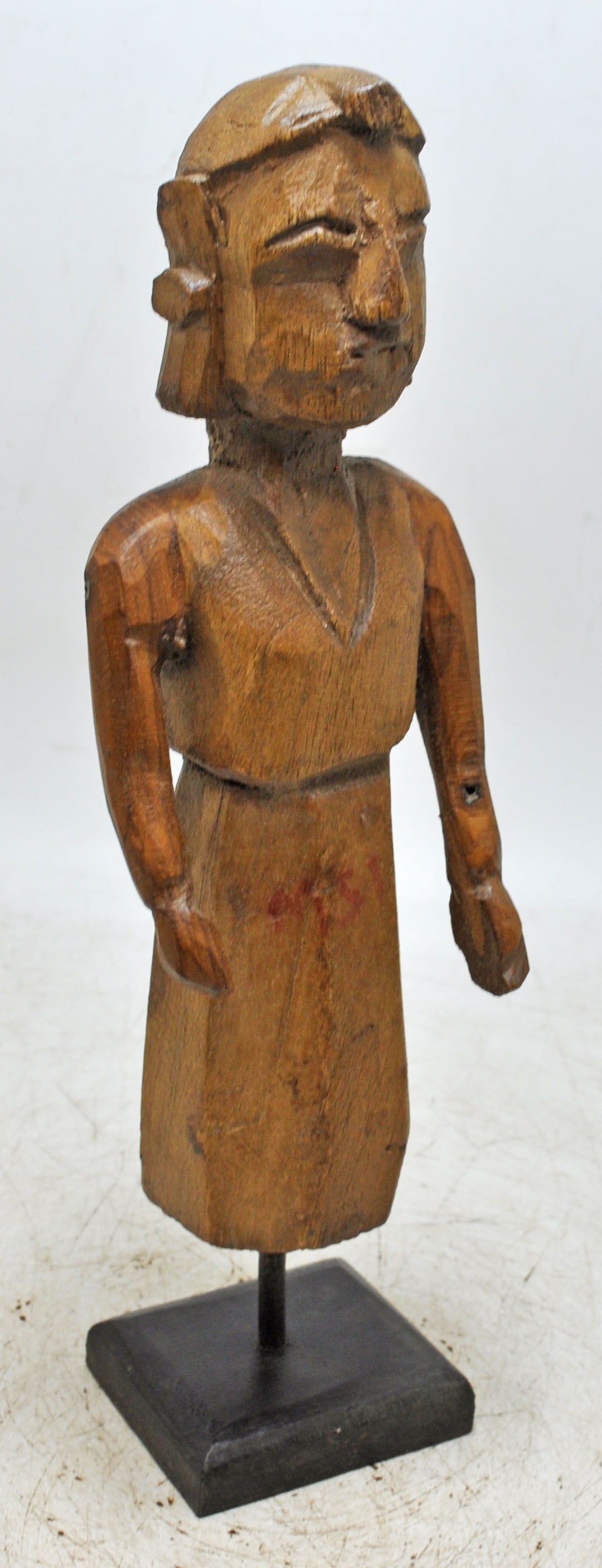 Antique Wooden Goddess Gangaur Idol Figurine Original Old Fine Hand Carved