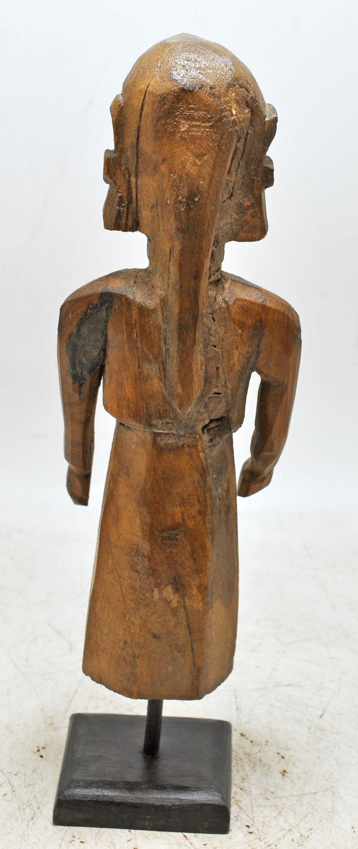Antique Wooden Goddess Gangaur Idol Figurine Original Old Fine Hand Carved