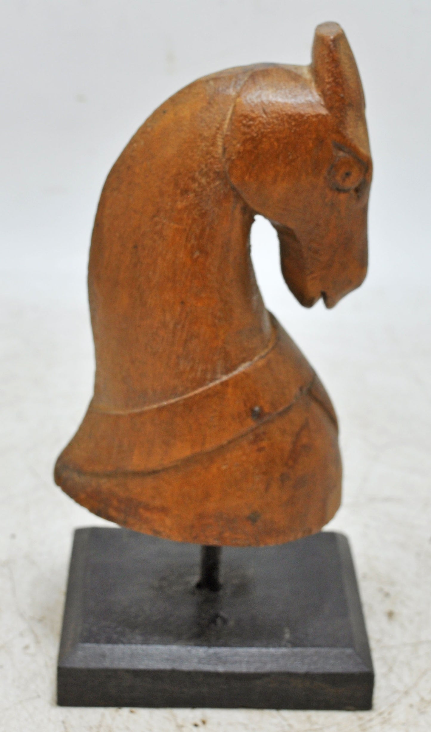 Vintage Wooden Horse Head Bust Figurine Original Old Hand Carved
