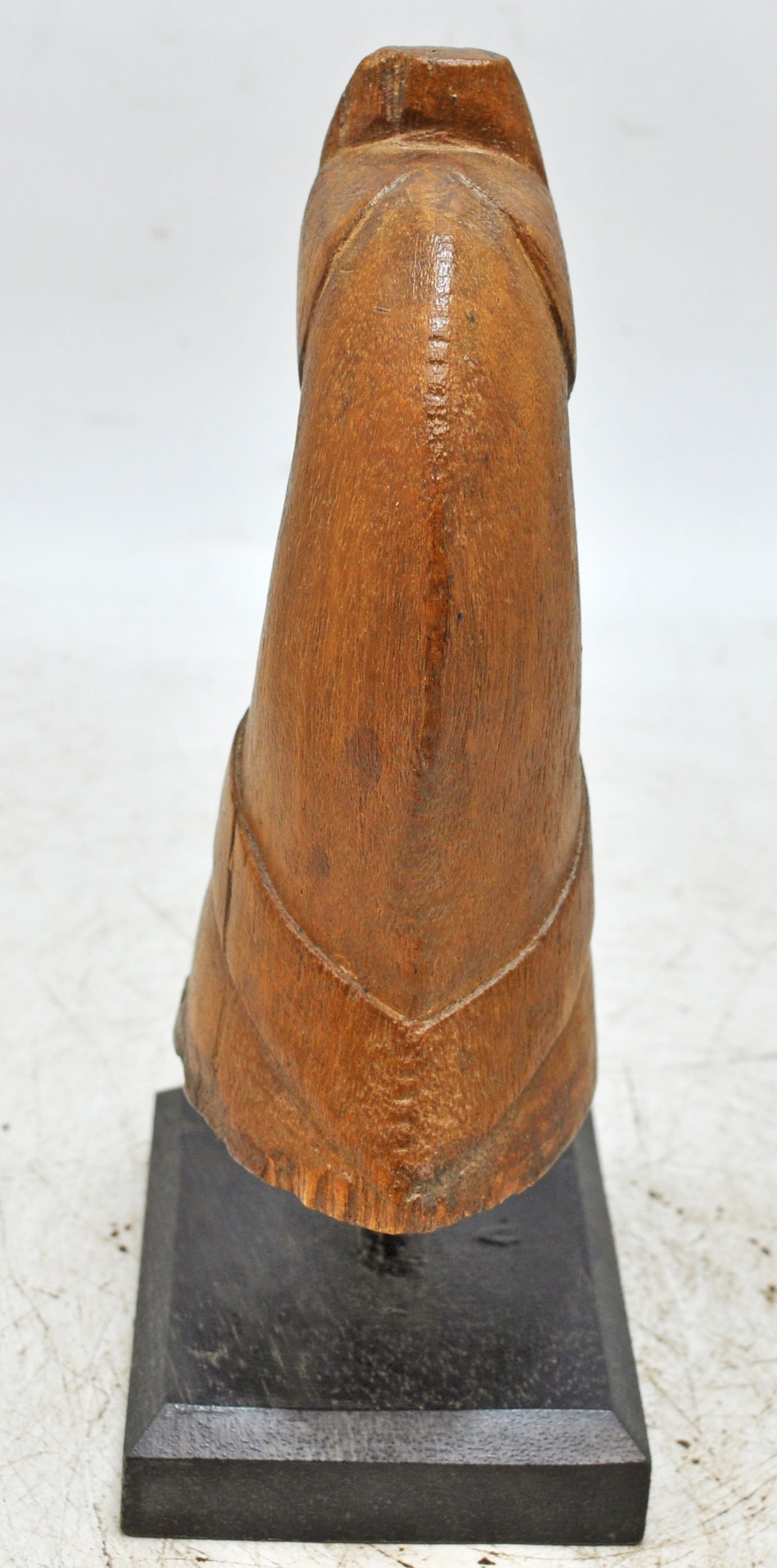 Vintage Wooden Horse Head Bust Figurine Original Old Hand Carved