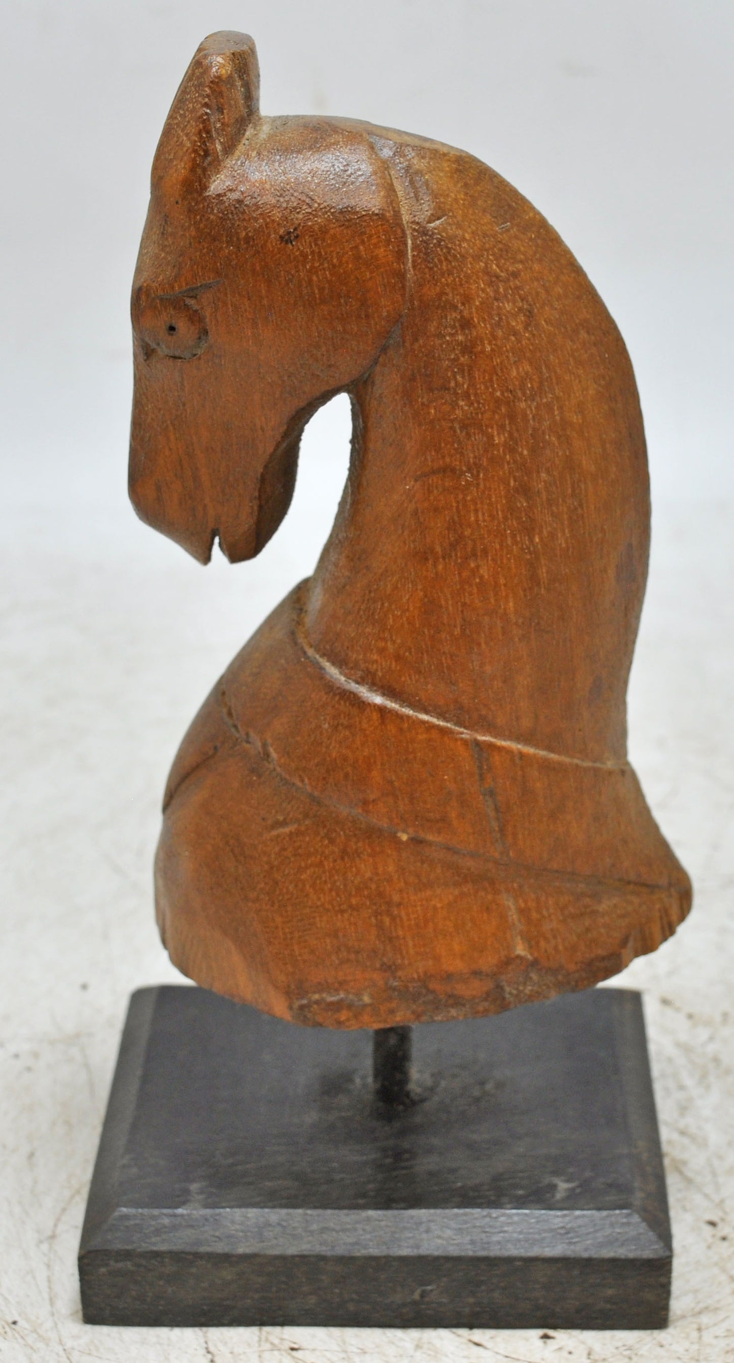 Vintage Wooden Horse Head Bust Figurine Original Old Hand Carved