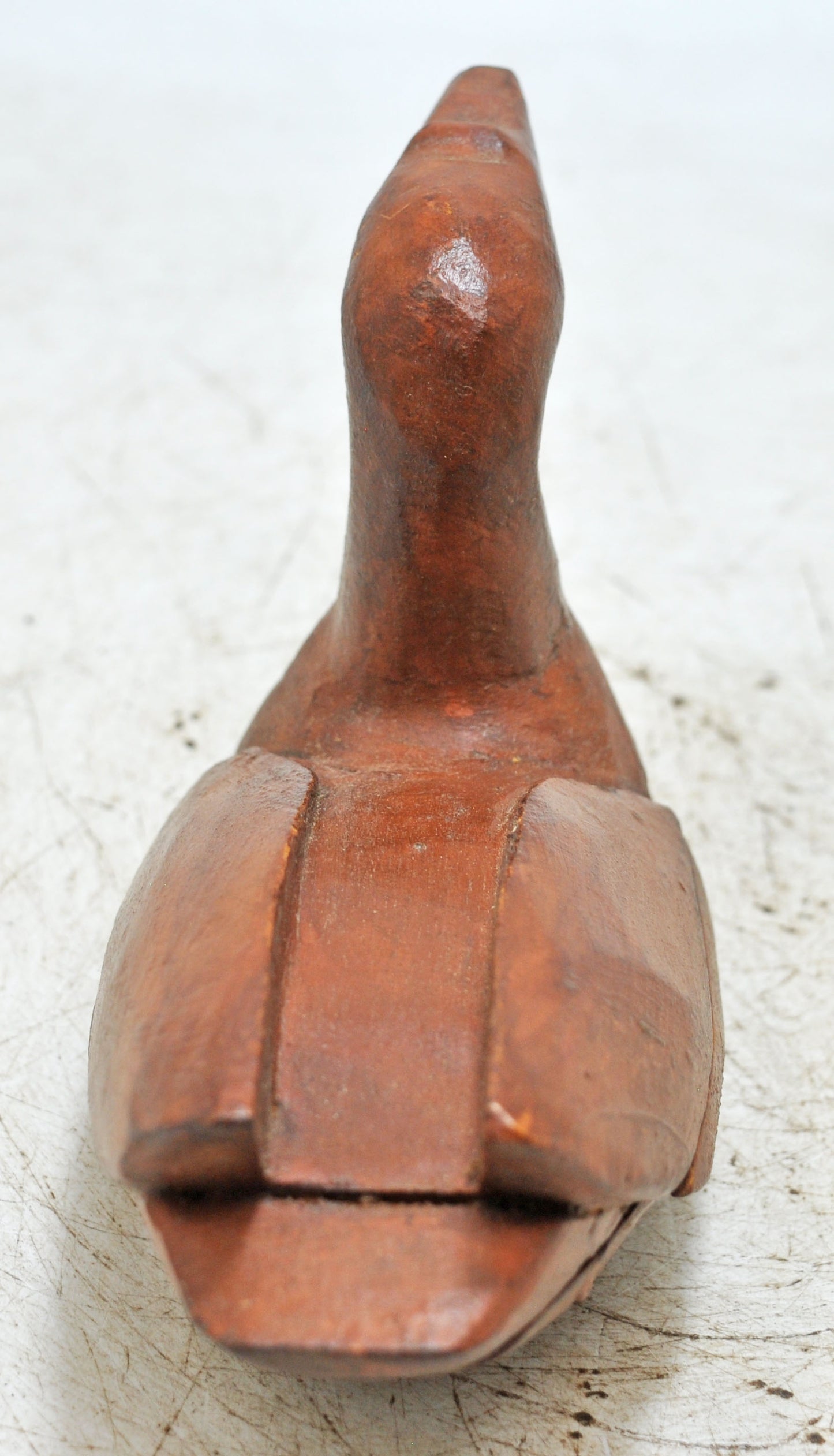 Vintage Wooden Duck Figurine Spice Box Original Old Hand Carved