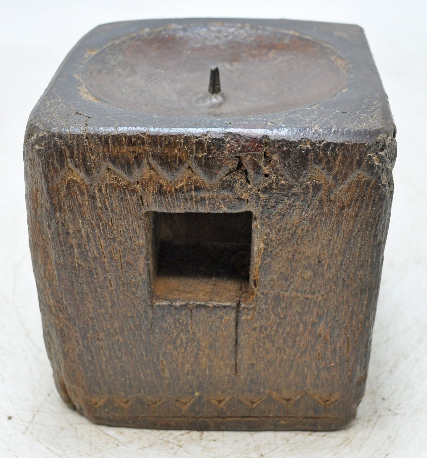 Antique Wooden Paga Candle Holder Stand Original Old Hand Carved
