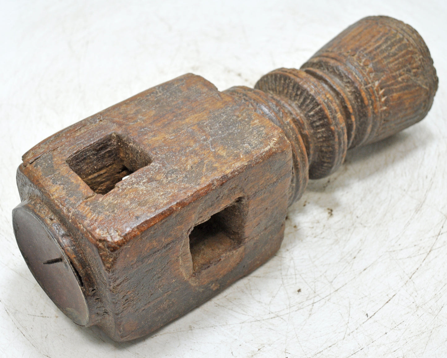 Antique Wooden Paga Candle Holder Stand Original Old Hand Carved